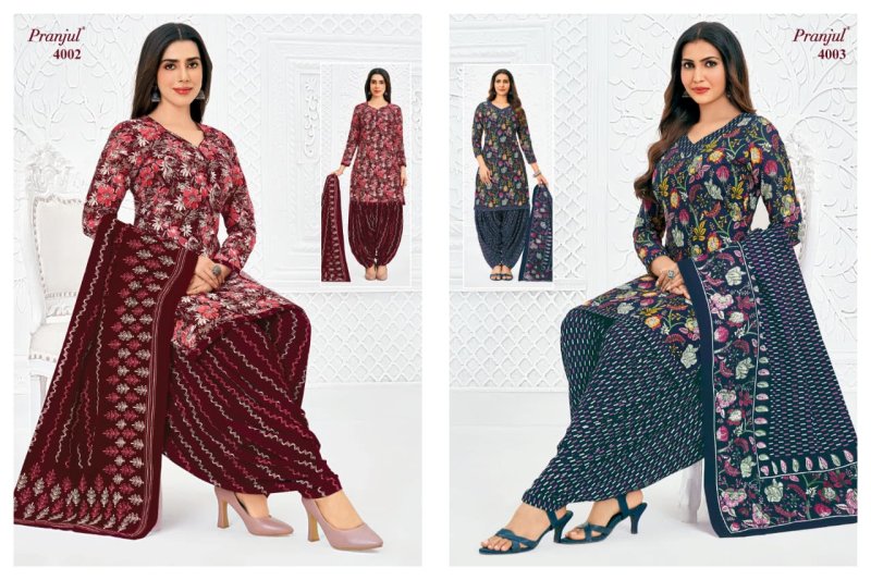 Priyanshi Vol 40 By Pranjul Printed Cotton Dress Material 